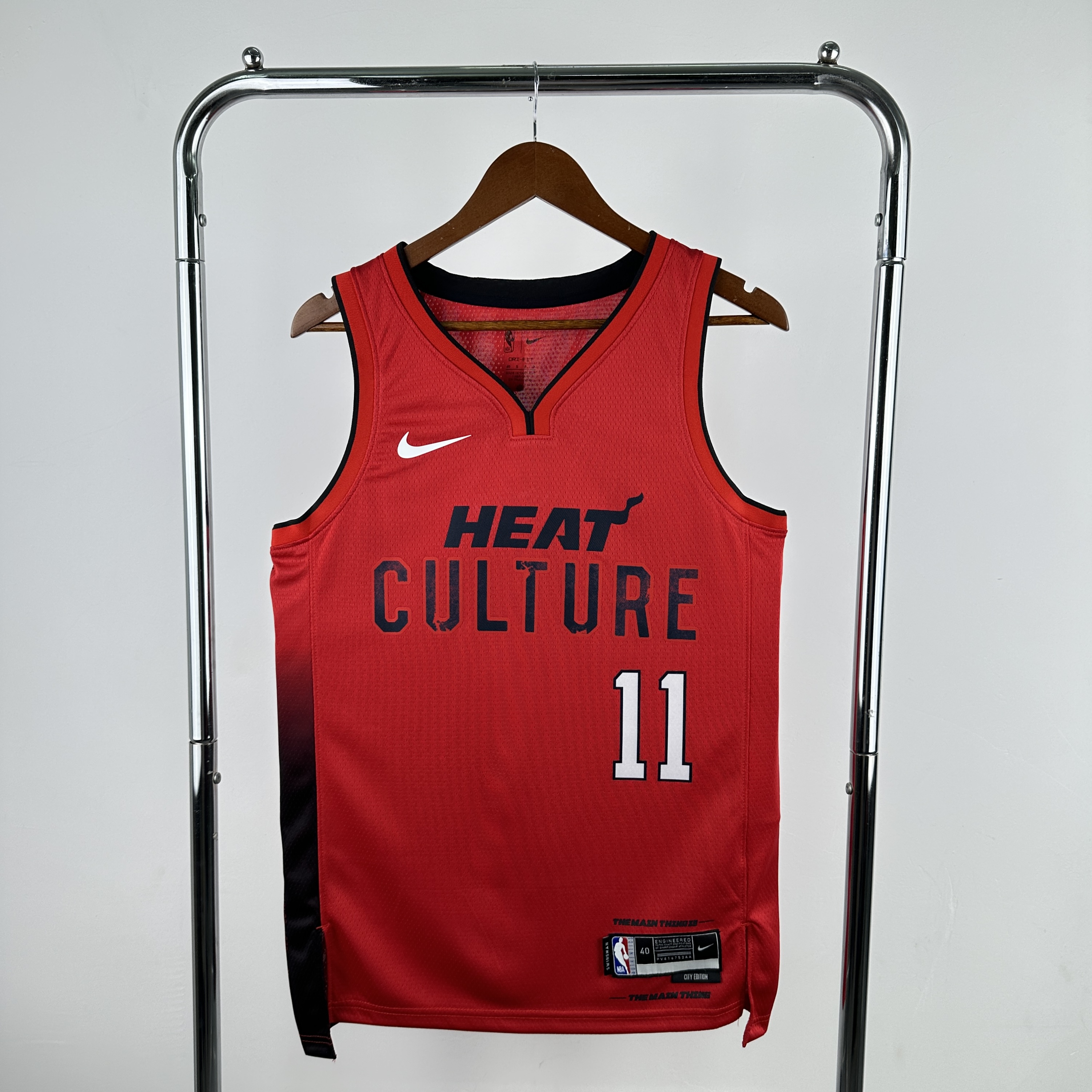 Men Miami Heat #11 Jaime Jaquez Jr Red City Edition Season Nike 2025 NBA Jersey
